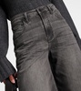 Mid-rise wide-leg jeans