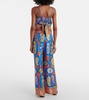 Luis printed silk palazzo pants