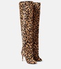 Decollete 90 calf hair over-the-knee boots