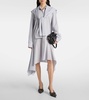 Layered striped shirt dress