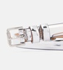 Metallic leather belt