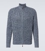 Regent cable-knit cashmere zip-up sweater