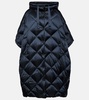 Treca quilted canvas down cape