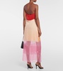 Sequined silk midi dress