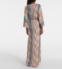 Sequined lamé maxi dress