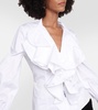 Ruffled cotton shirt