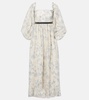 Alheli balloon-sleeve floral maxi dress