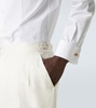 Silk twill tuxedo pants