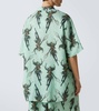 Printed linen bowling shirt