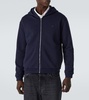 Face cotton jersey hoodie