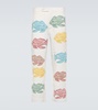 Piscine appliqué linen straight pants