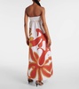 Algae cotton-blend maxi dress