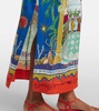 Surrealist silk midi dress
