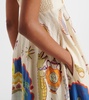 Surrealist linen maxi dress