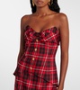 Tartan wool midi dress