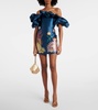 Dorian printed ruffled minidress