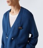 Double-breasted cotton cardigan