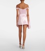 Draped duchess satin minidress
