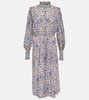 Galoa floral cotton midi dress