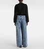 Wide-leg wrap jeans