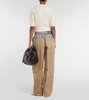 High-rise wide-leg pants