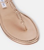 Oaxaca metallic leather thong sandals