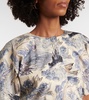 Paulina printed cotton-blend midi dress