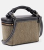 B-Army leather-trimmed canvas shoulder bag