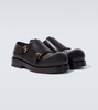 Helium leather monk strap shoes