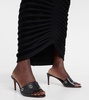 Oeillets embellished leather sandals