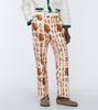 Tobacco Signet printed silk pants