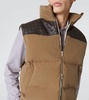 Intrecciato cotton poplin down vest