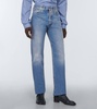 Mid-rise straight jeans