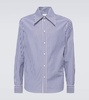 Striped cotton poplin shirt
