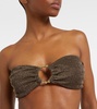 Carlotta lamé bandeau bikini top
