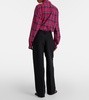 Lilas wool and linen-blend wide-leg pants