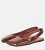 Ane patent leather slingback flats