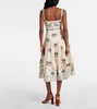 Lima Florero embroidered linen midi dress