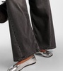 Mid-rise wide-leg jeans