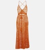 Open-knit cotton maxi dress