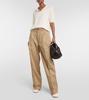 High-rise wide-leg pants