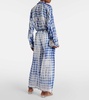 Tie-dye silk palazzo pants