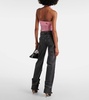 Low-rise straight jeans