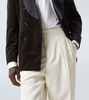 Silk twill tuxedo pants