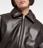 Padded coated jersey bomber jacket