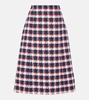Tweed midi skirt