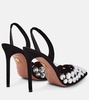 Maxi-Tequila suede slingback pumps