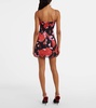 Printed satin minidress