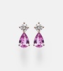 18kt rose gold earrings with sapphires and diamonds
