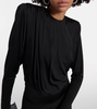 Draped jersey top